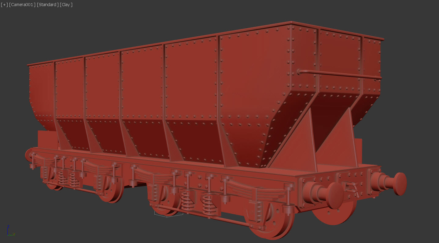 Coal wagon 3D model_3