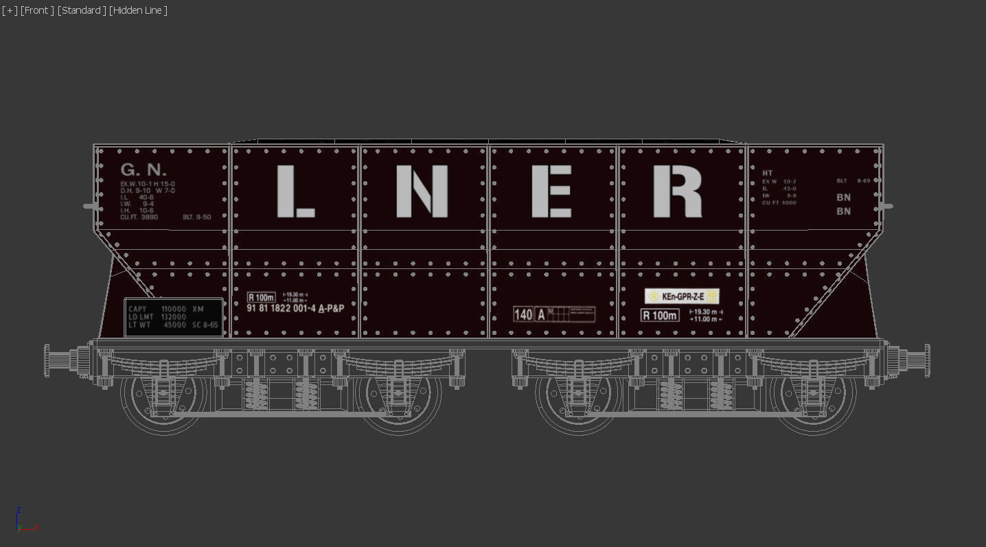 Coal wagon 3D model_8