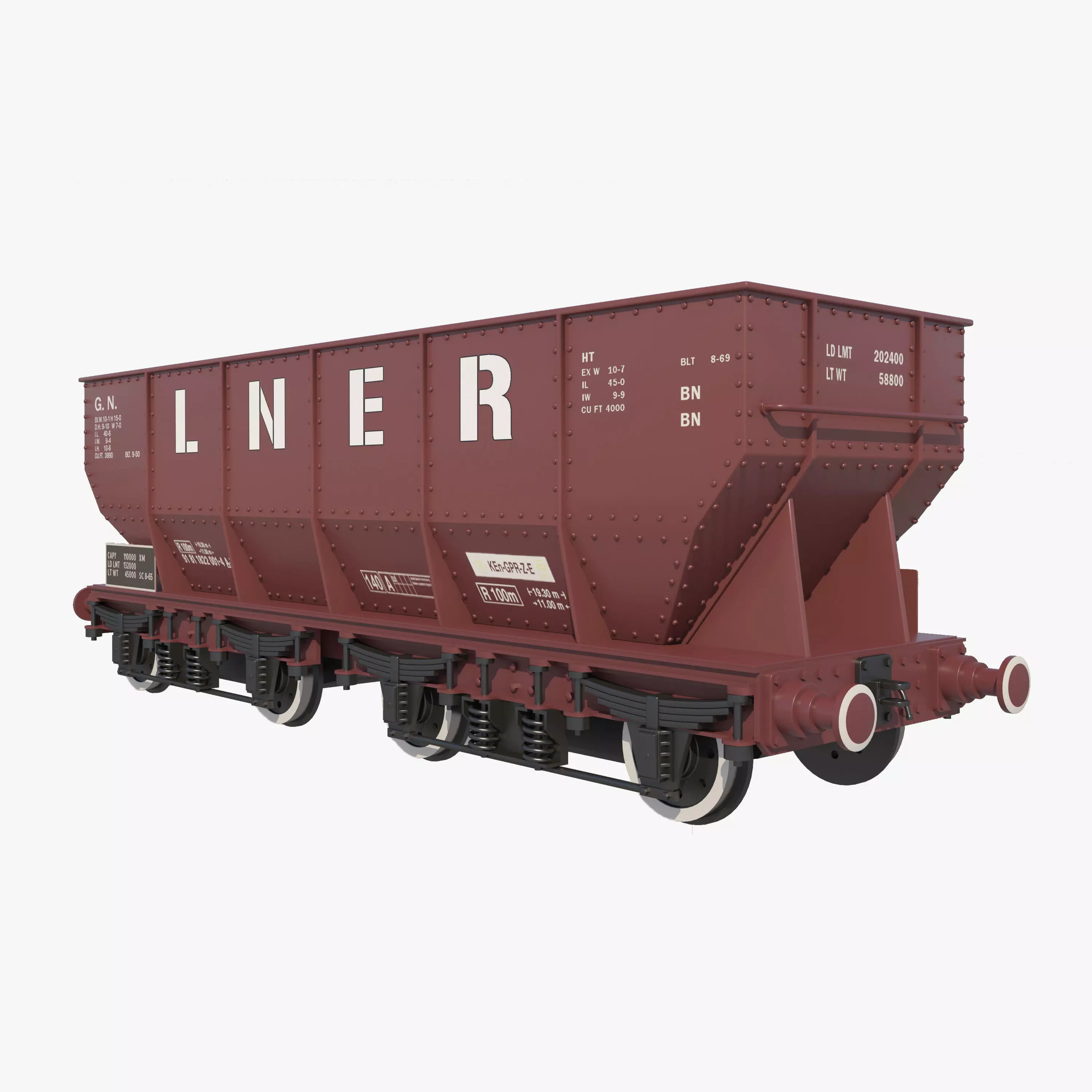 Coal wagon 3D model_0
