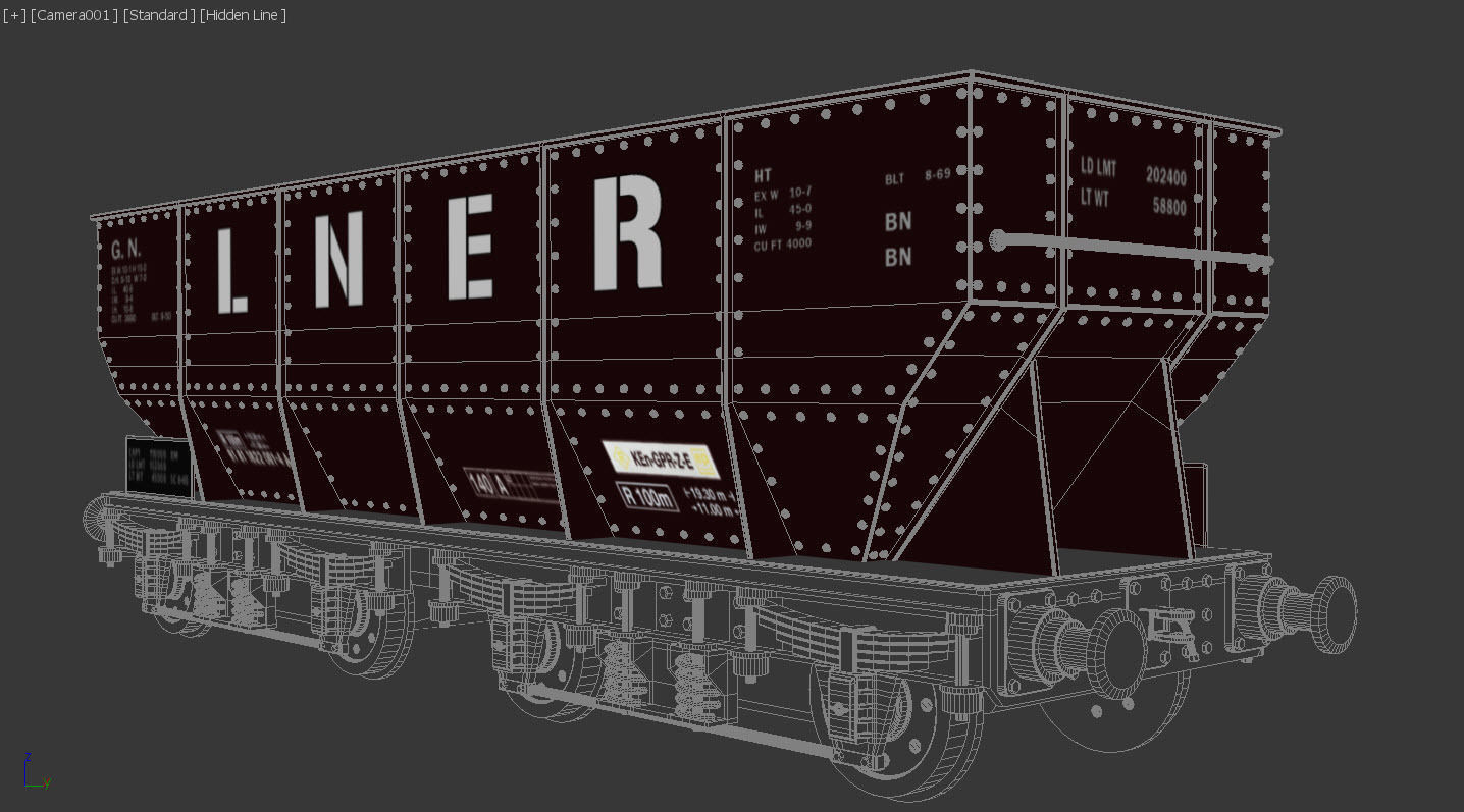 Coal wagon 3D model_4