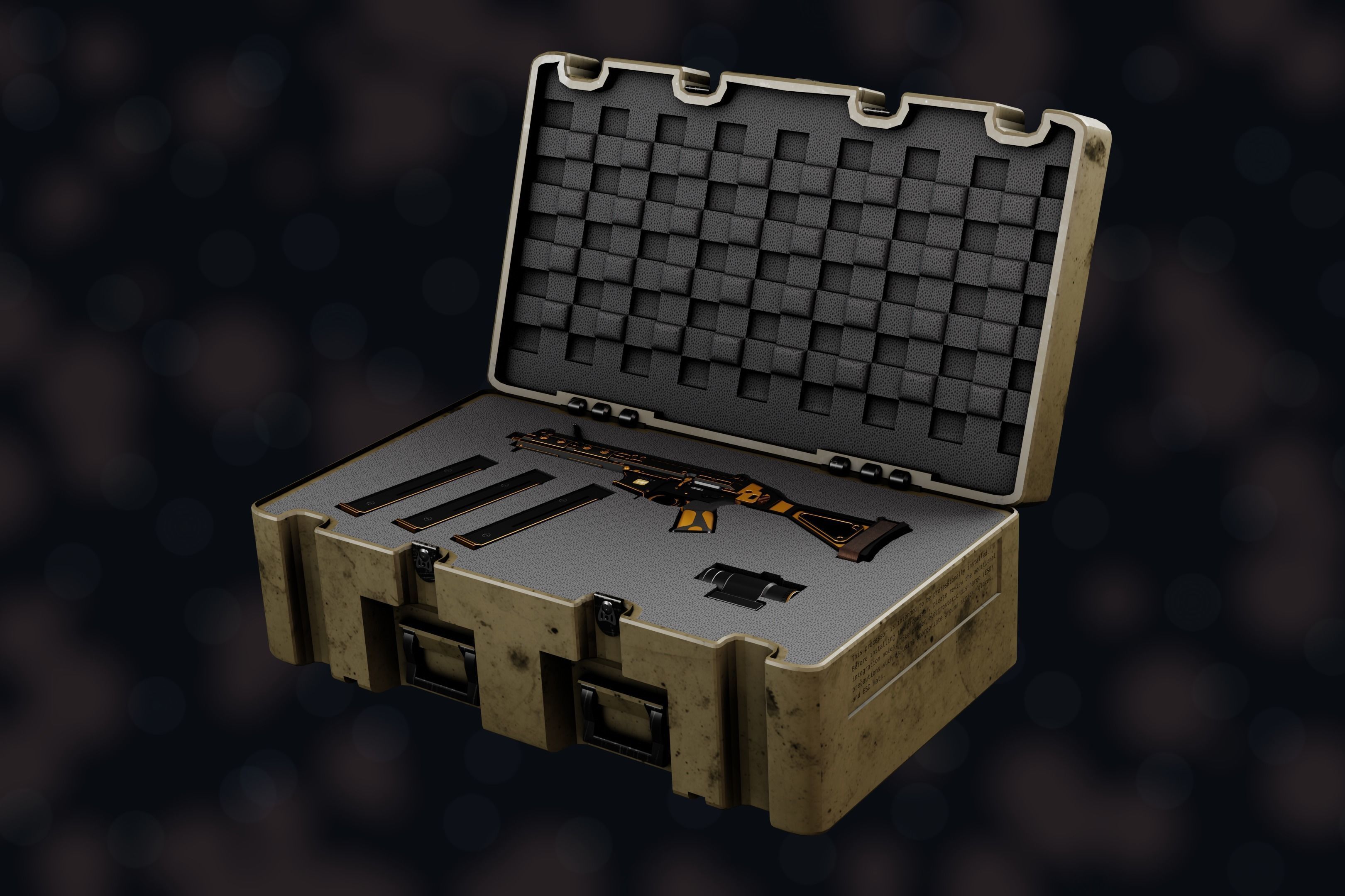 Weapon NZ SMG-45 Low-poly 3D model_3