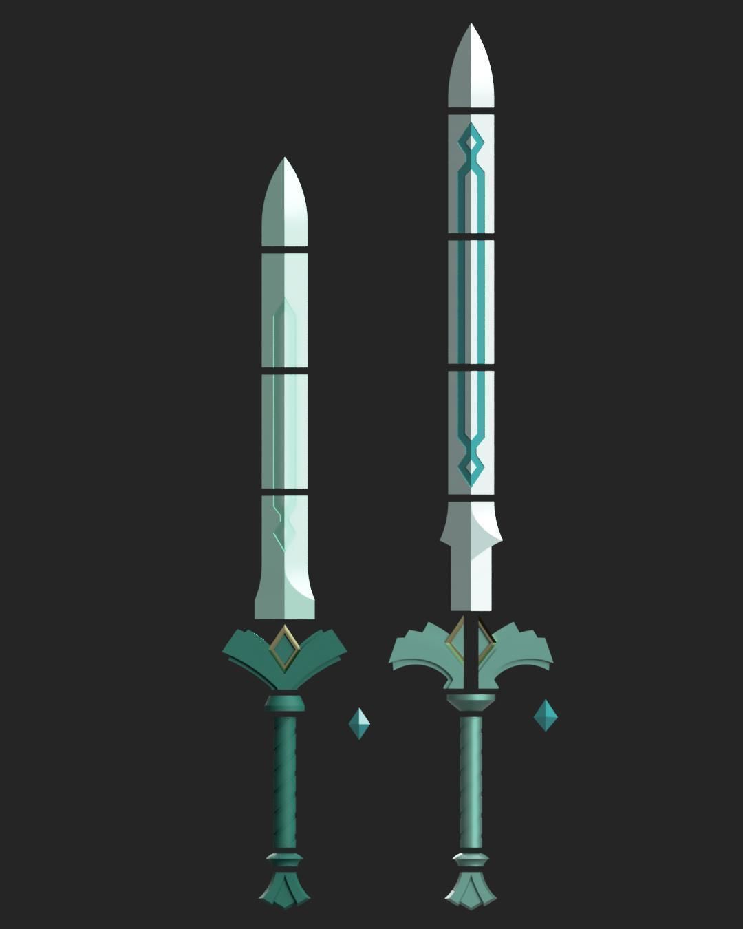 Legend of Zelda Skyward Sword - Goddess Sword and Longsword 3D print model_5