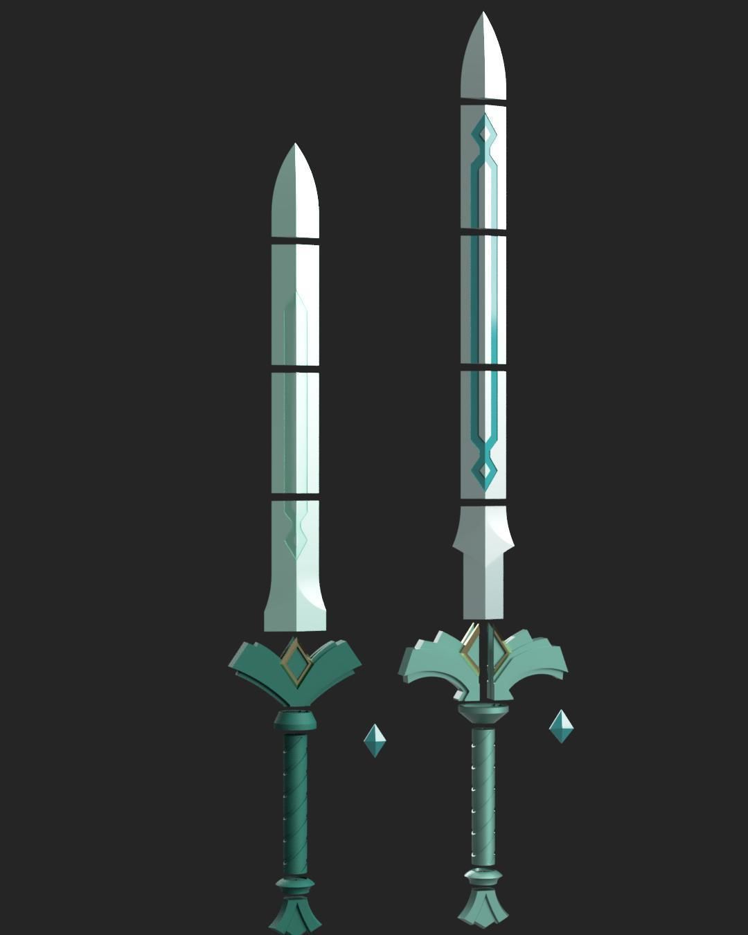 Legend of Zelda Skyward Sword - Goddess Sword and Longsword 3D print model_1