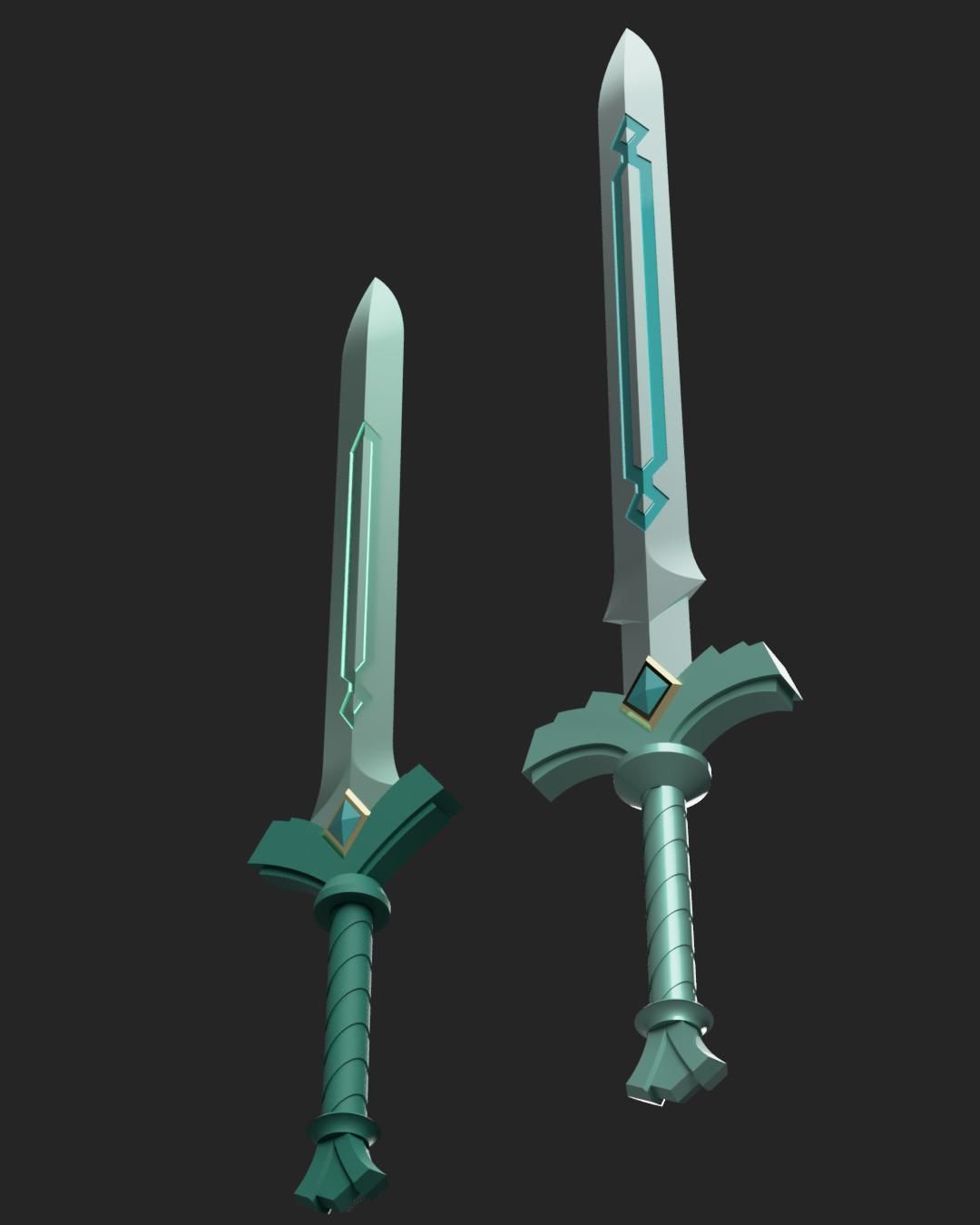 Legend of Zelda Skyward Sword - Goddess Sword and Longsword 3D print model_2