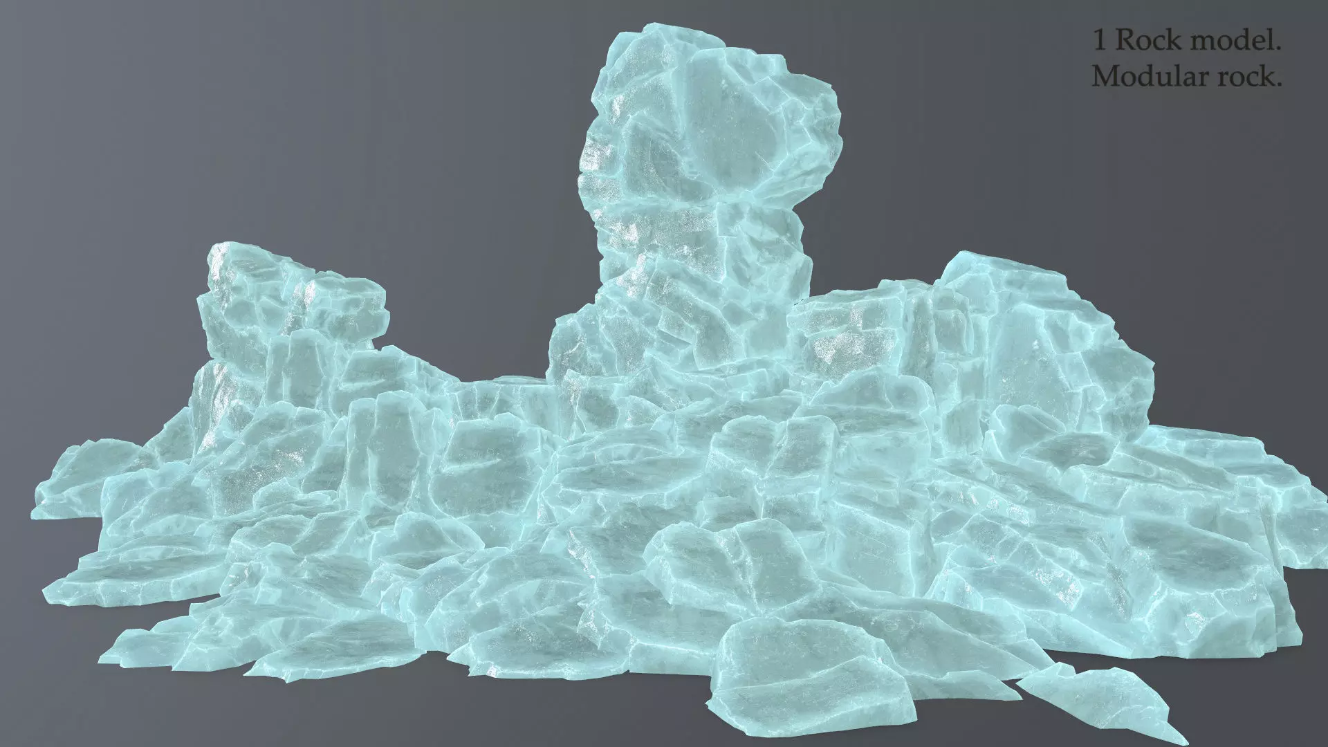 Ice Rock Low-poly 3D model