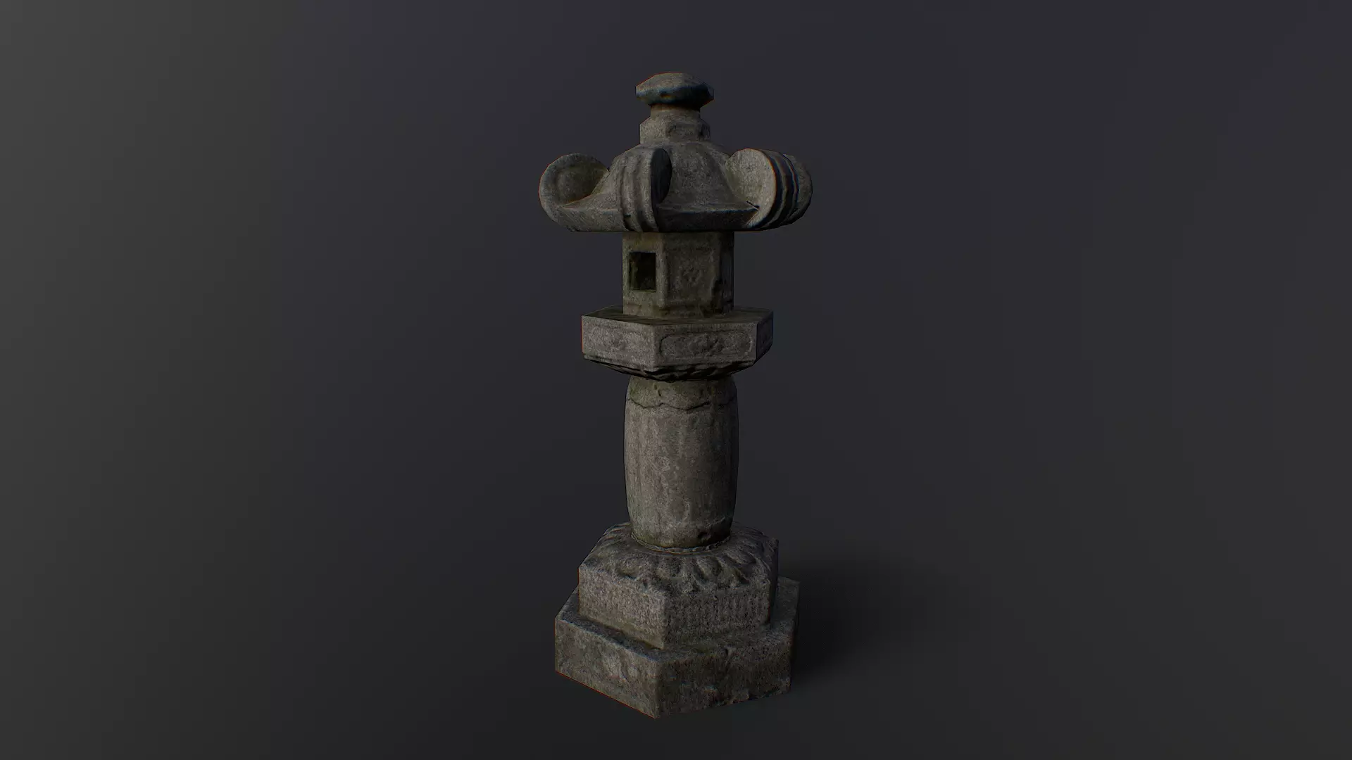FREE Low Poly Japanese Shrine Lantern PBR Free low-poly 3D model