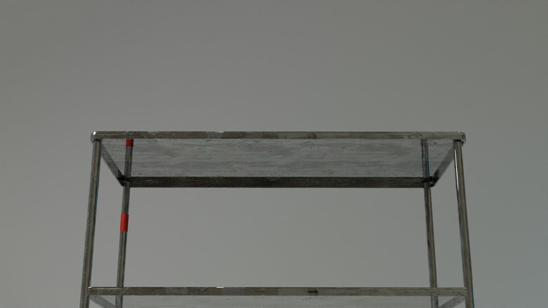 Table with wheels  Low-poly 3D model_3