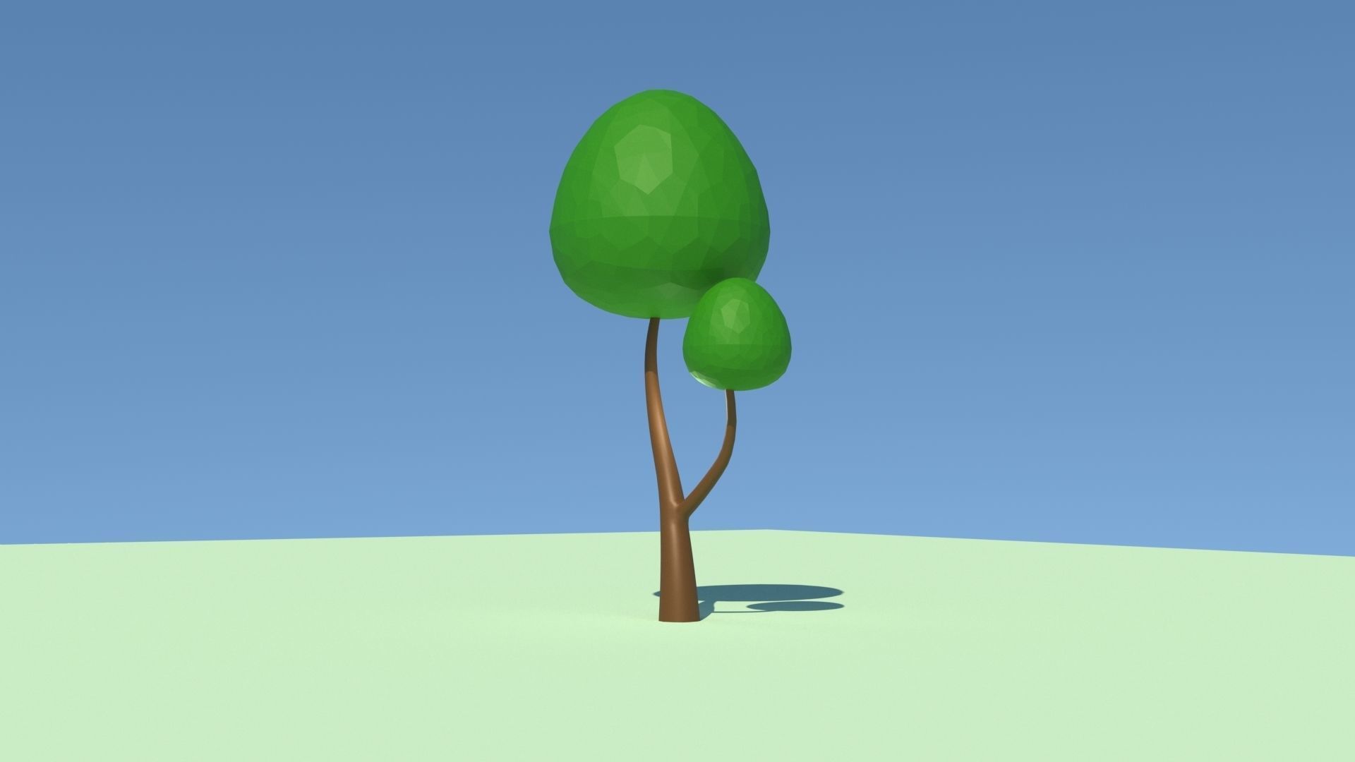 Cartoon Tree 02 3D model_1