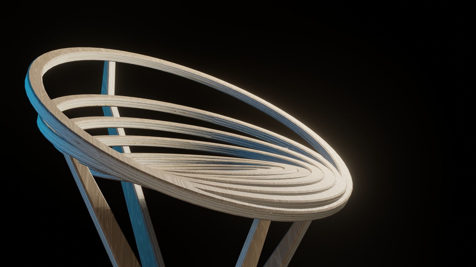 Barstool 1 Free low-poly 3D model_13