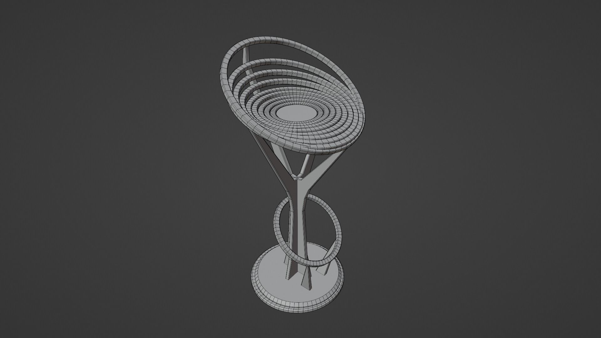 Barstool 1 Free low-poly 3D model_6