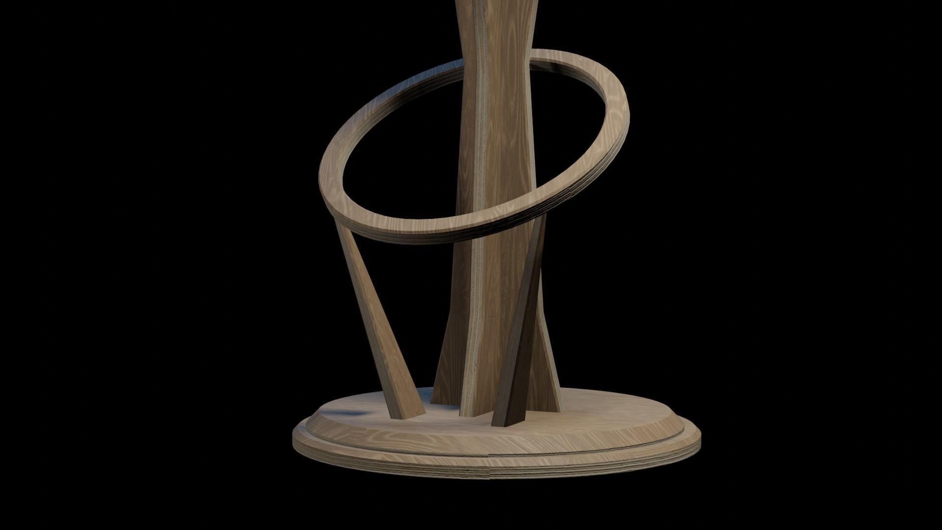 Barstool 1 Free low-poly 3D model_8