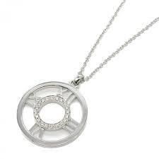 YD131 silver necklace with roman numeral 3D print model_3