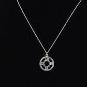 YD131 silver necklace with roman numeral 3D print model_2