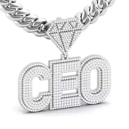 HIPHOP CEO LETTER PENDENT