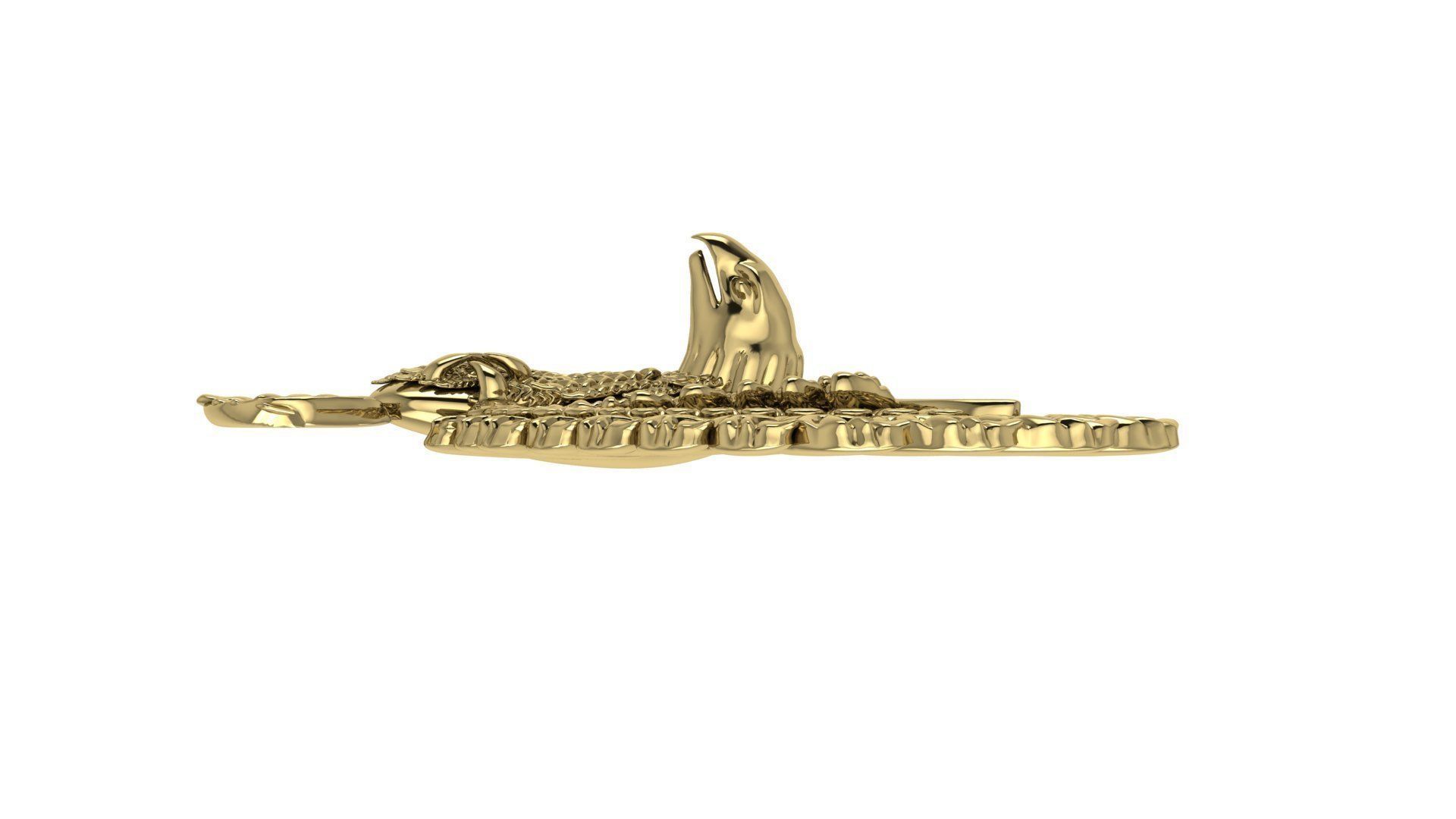 Eagle Pendant 3D print model_3