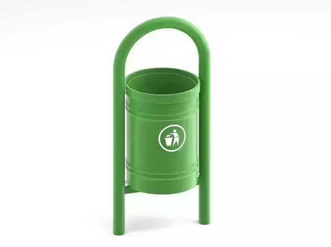 Street Litter Bin 3D model
