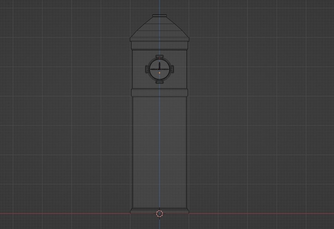 ClockBuilding clock tower Low-poly 3D model_11