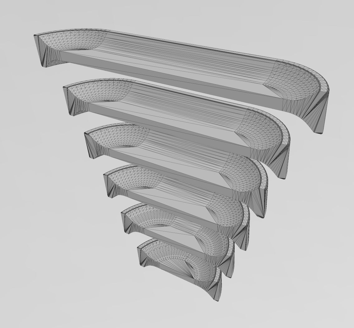 Cabinet drawer handle and pull N006 miniset 3D print model_11