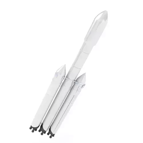 Falcon Heavy Rocket 3D model
