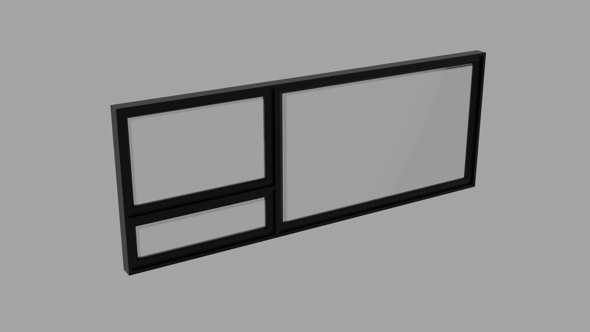 Aluminum Window Geometry Nodes Low-poly 3D model_14