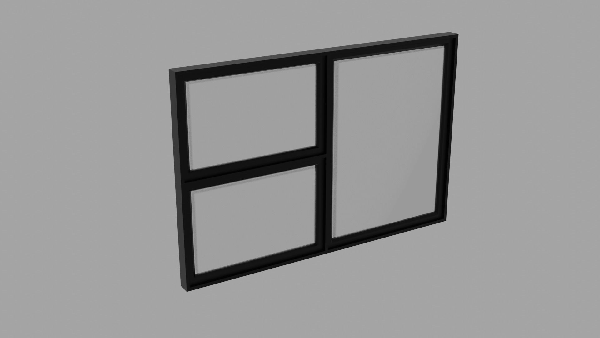 Aluminum Window Geometry Nodes Low-poly 3D model_19