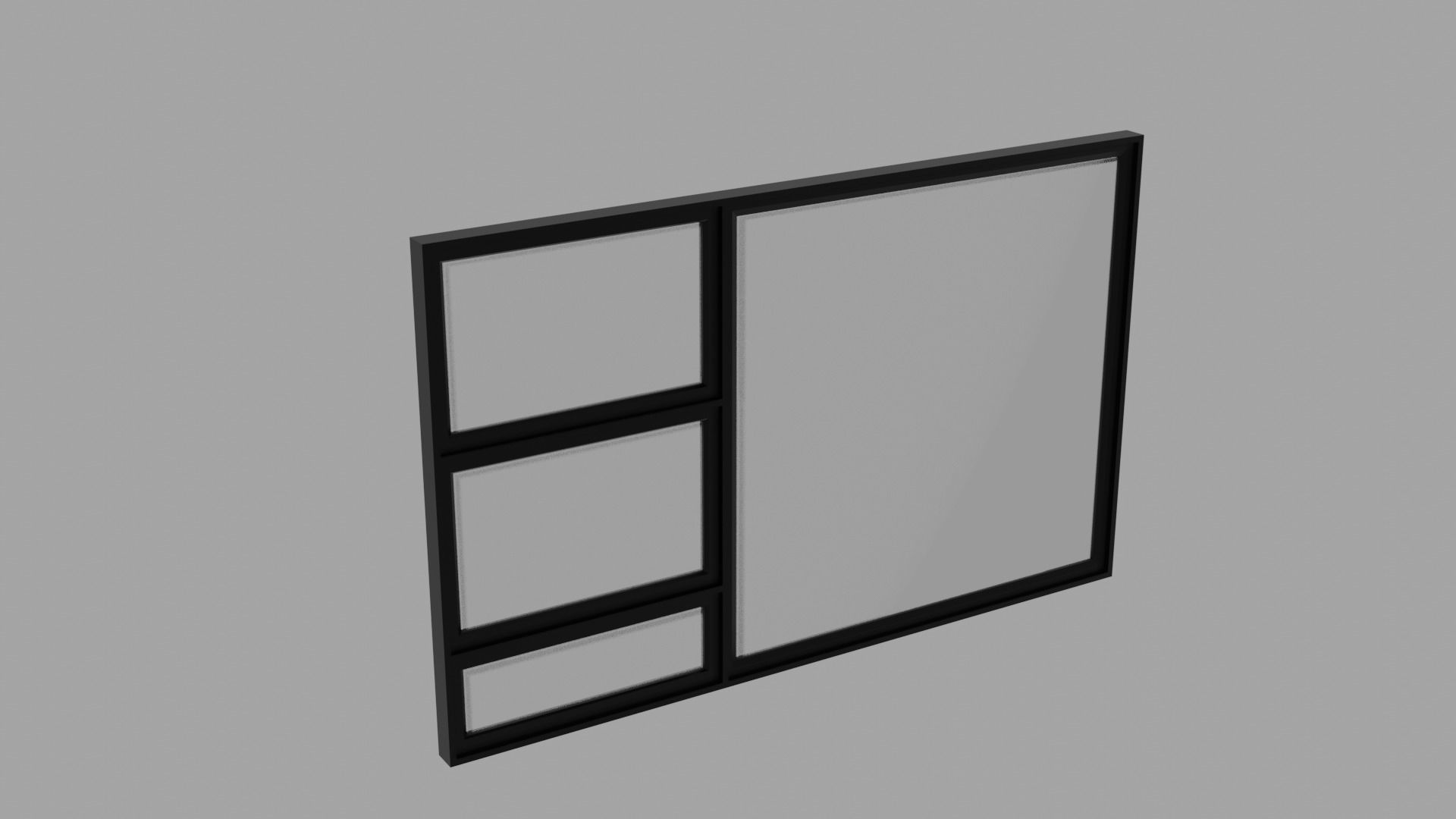 Aluminum Window Geometry Nodes Low-poly 3D model_28