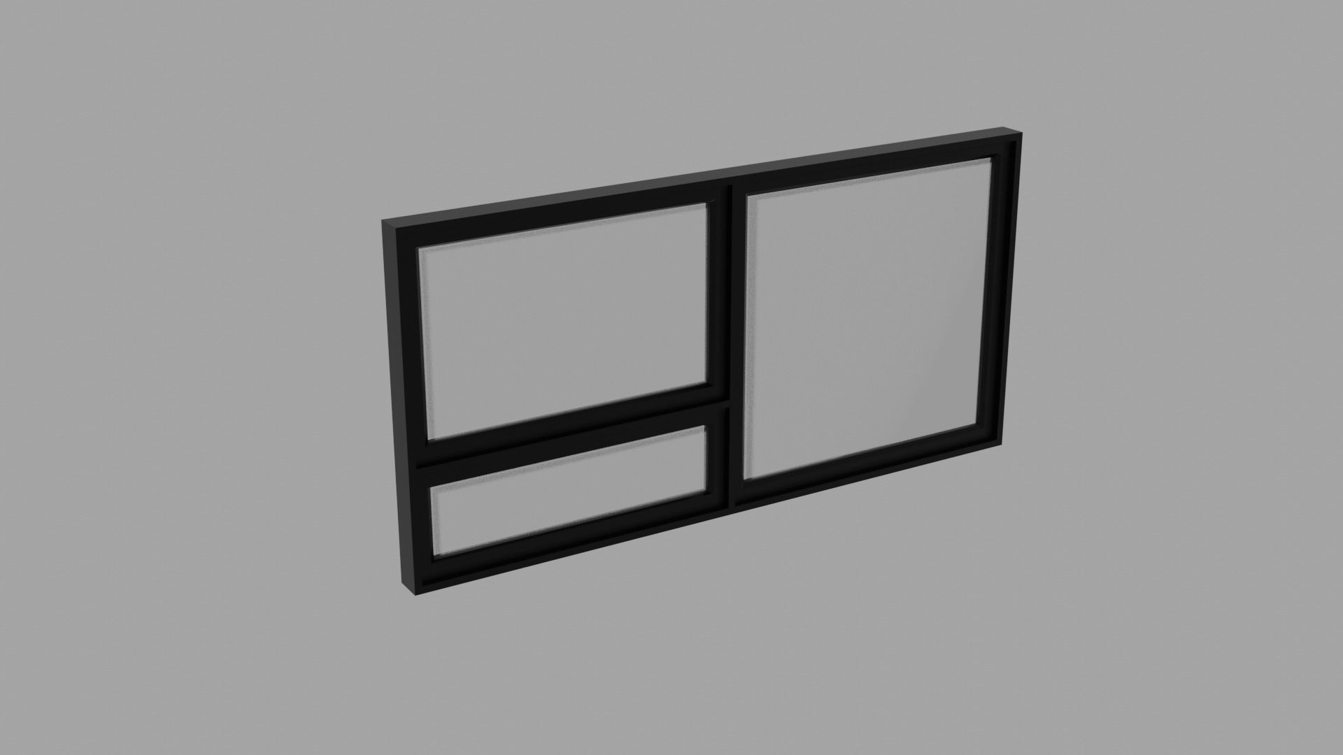 Aluminum Window Geometry Nodes Low-poly 3D model_12