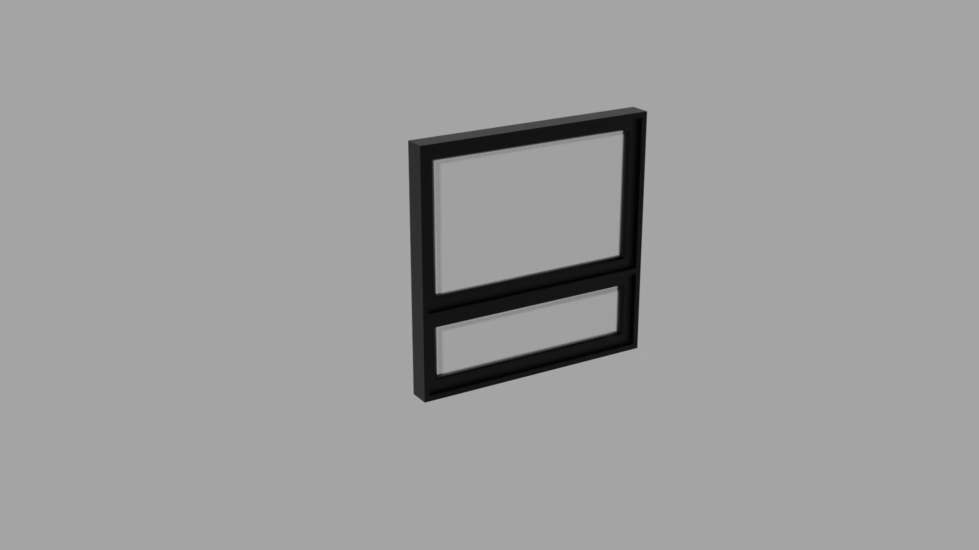 Aluminum Window Geometry Nodes Low-poly 3D model_9