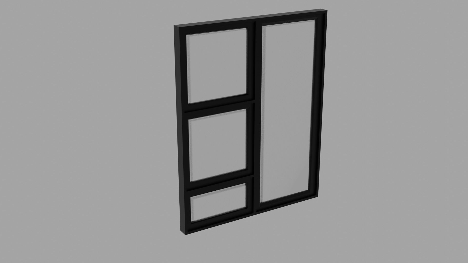 Aluminum Window Geometry Nodes Low-poly 3D model_24