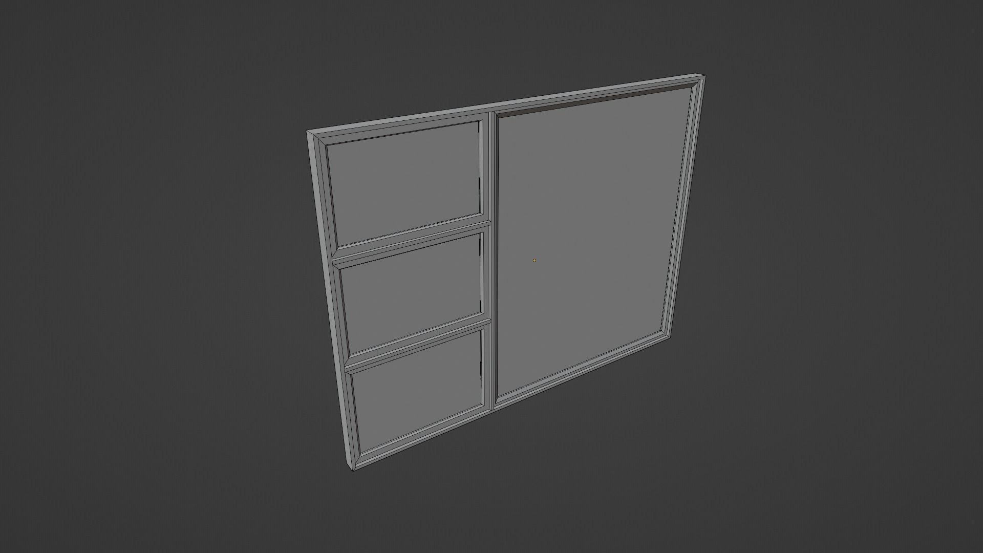 Aluminum Window Geometry Nodes Low-poly 3D model_36