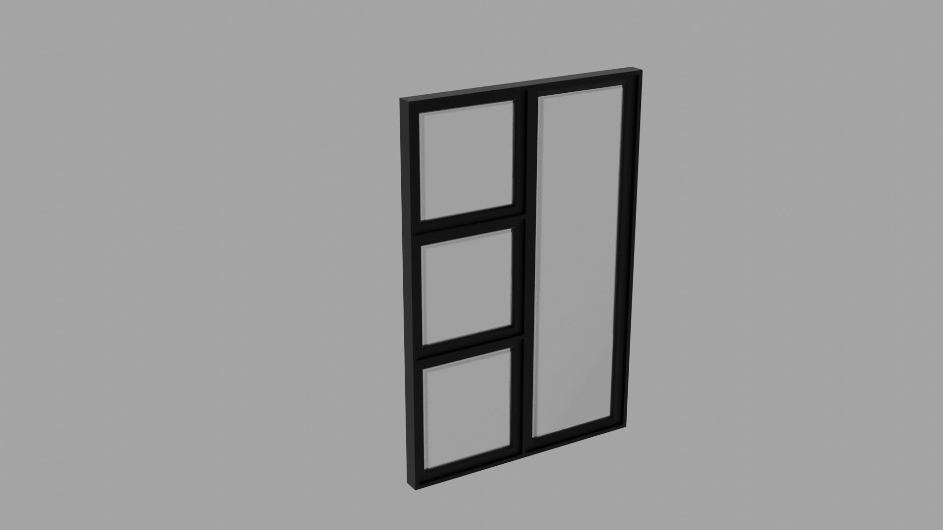 Aluminum Window Geometry Nodes Low-poly 3D model_31