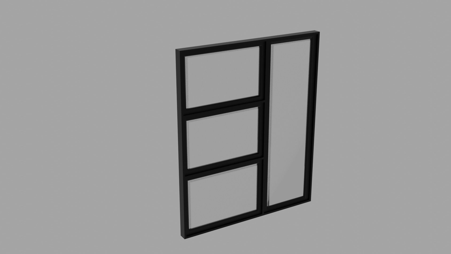 Aluminum Window Geometry Nodes Low-poly 3D model_32
