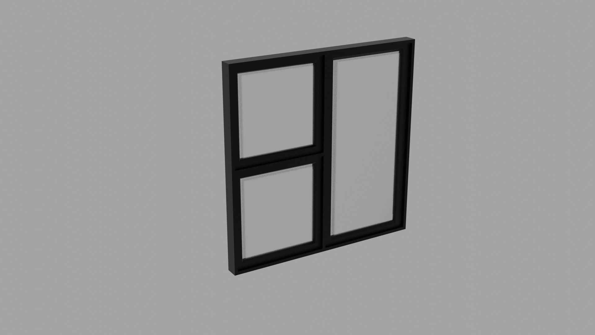 Aluminum Window Geometry Nodes Low-poly 3D model_17