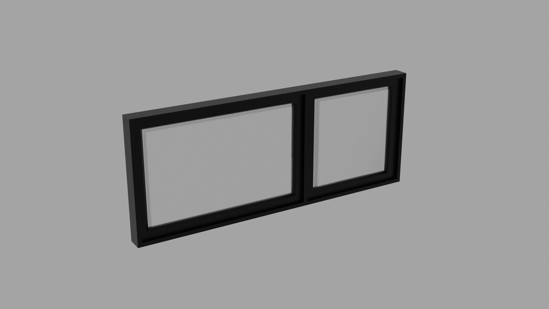 Aluminum Window Geometry Nodes Low-poly 3D model_4