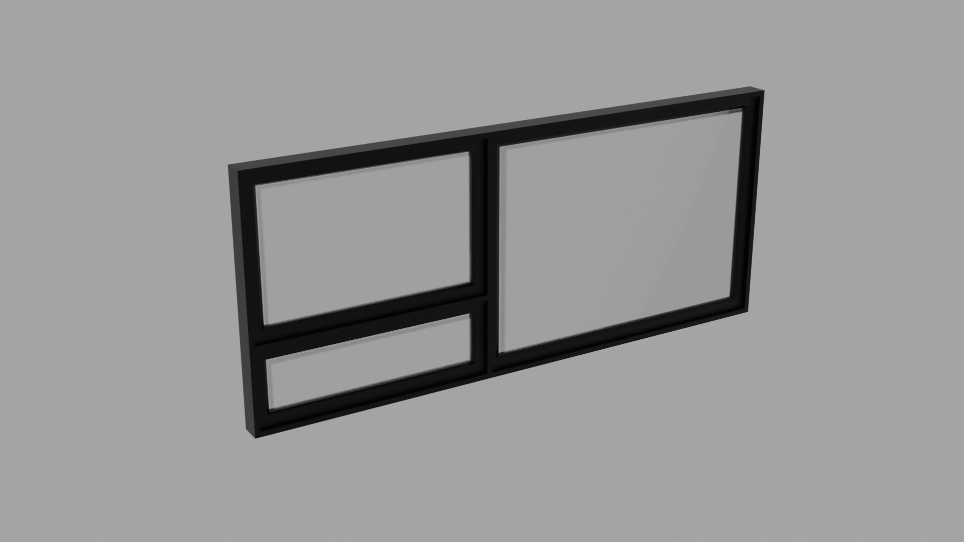 Aluminum Window Geometry Nodes Low-poly 3D model_13