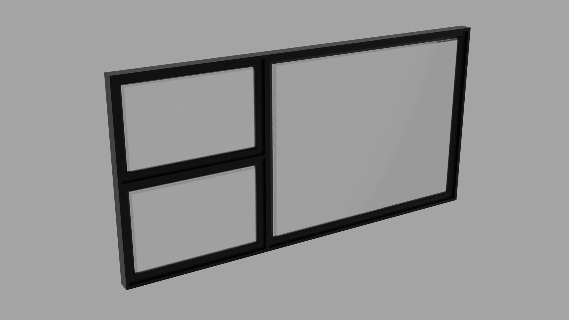 Aluminum Window Geometry Nodes Low-poly 3D model_21