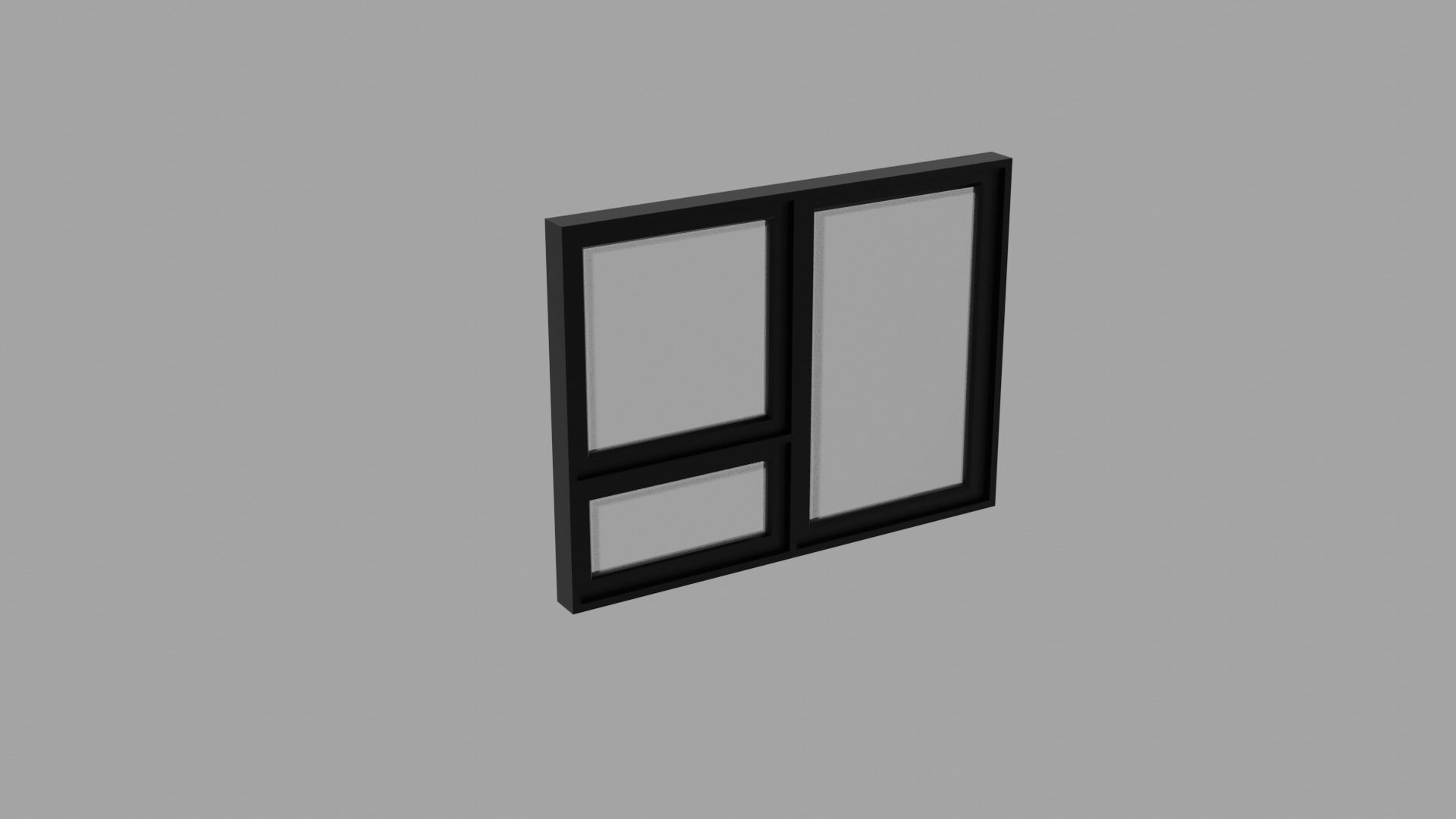 Aluminum Window Geometry Nodes Low-poly 3D model_10