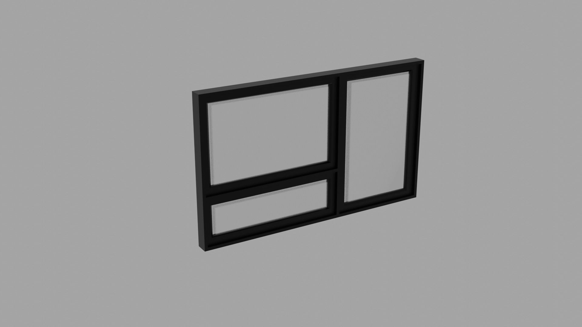 Aluminum Window Geometry Nodes Low-poly 3D model_11
