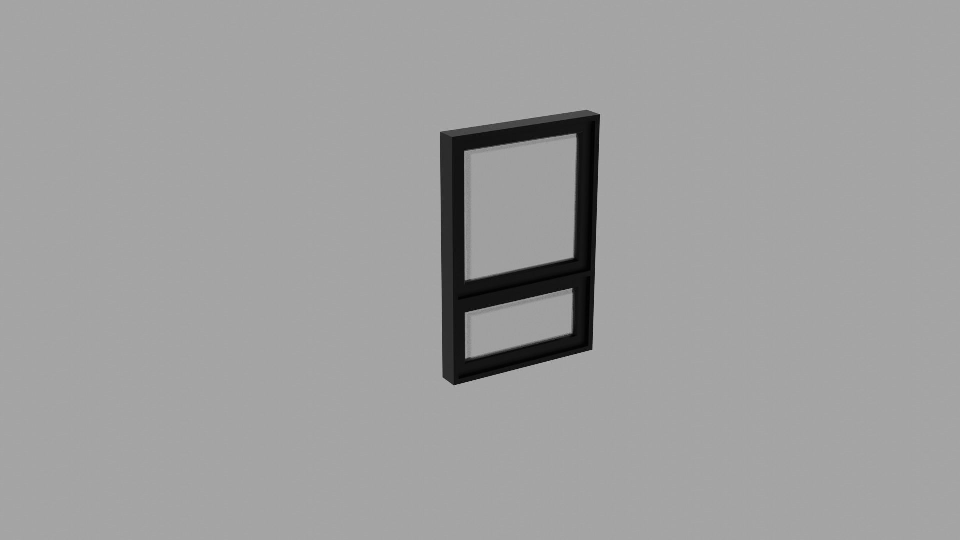 Aluminum Window Geometry Nodes Low-poly 3D model_8