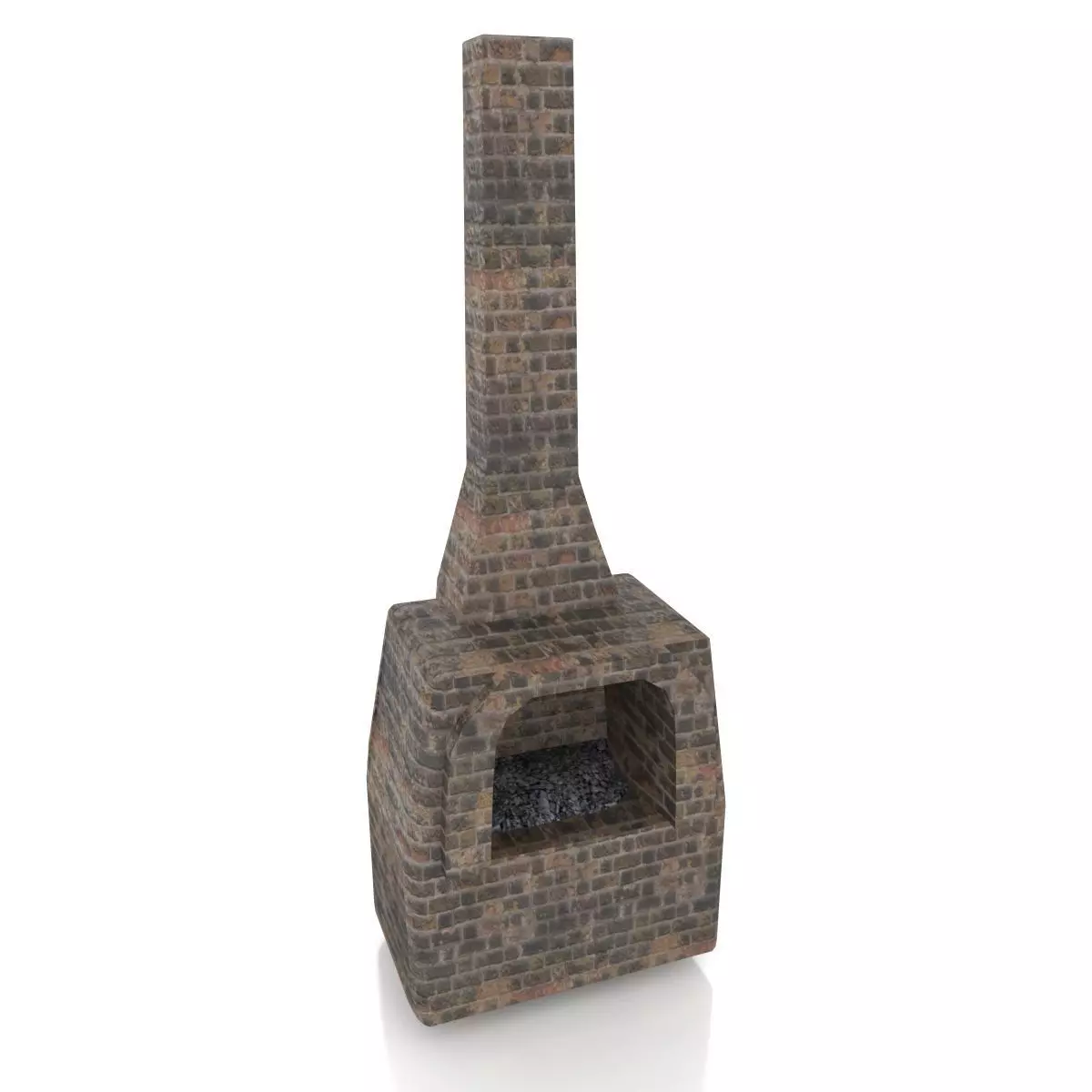 Medieval Brick Furnace Low-poly 3D model_0