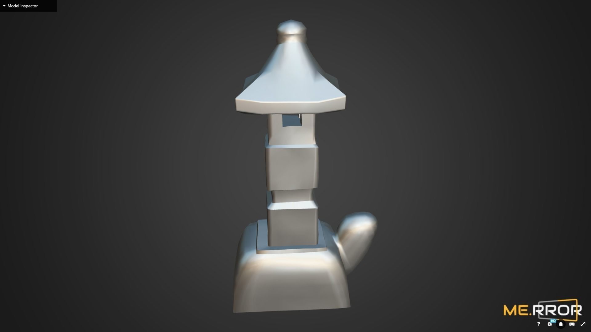 Game Ready Stone Turtle Lantern Photogrametry Low-poly 3D model_8