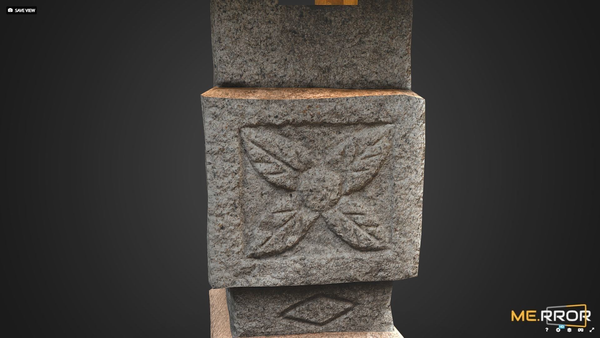 Game Ready Stone Turtle Lantern Photogrametry Low-poly 3D model_4