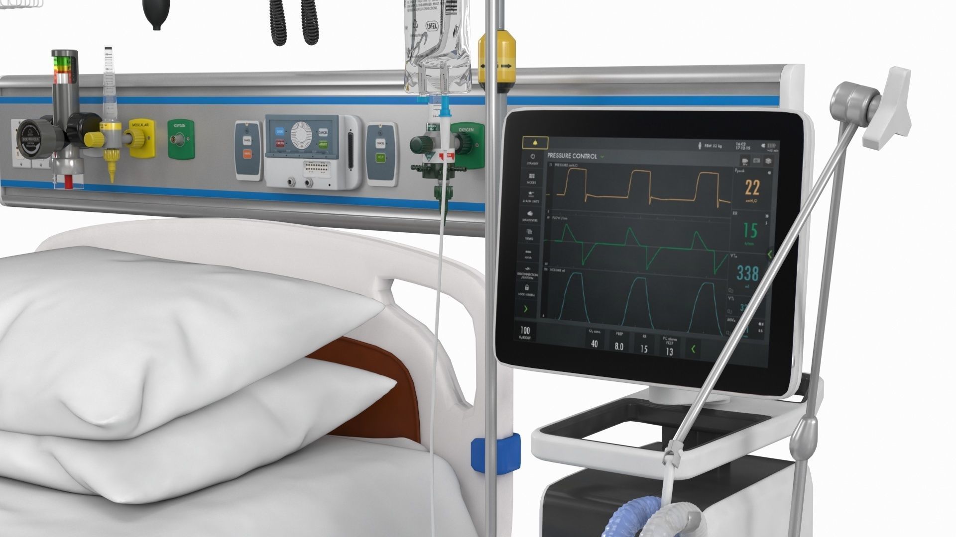 ICU Equipment Low-poly 3D model_13
