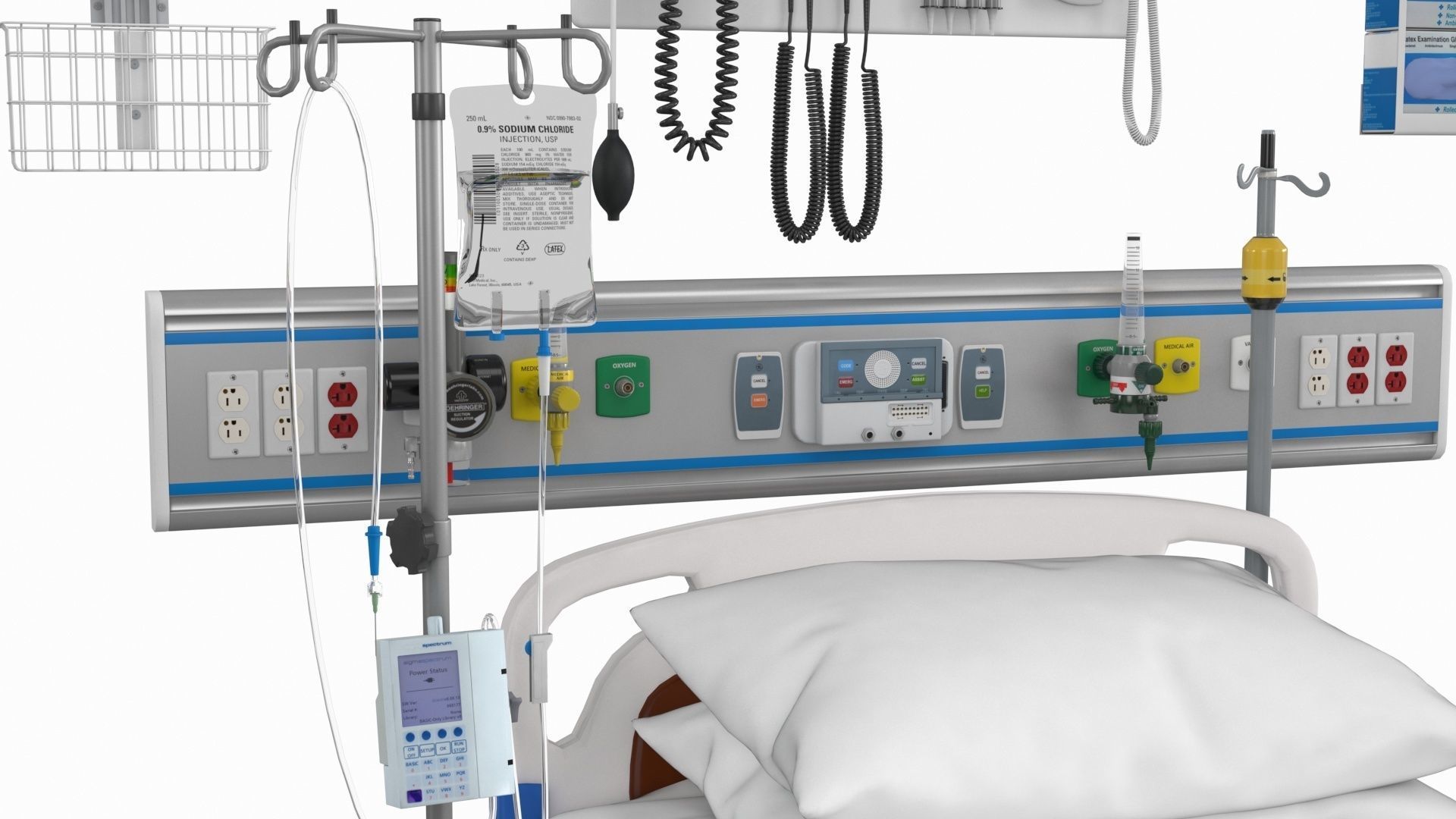 ICU Equipment Low-poly 3D model_12