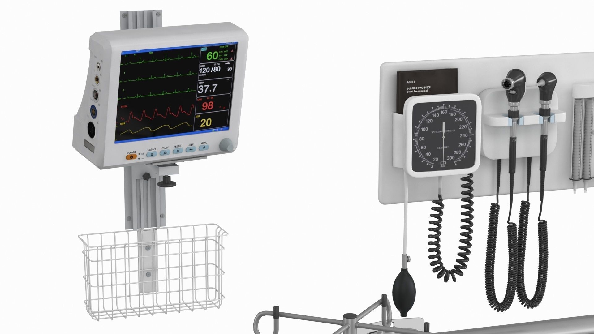 ICU Equipment Low-poly 3D model_8