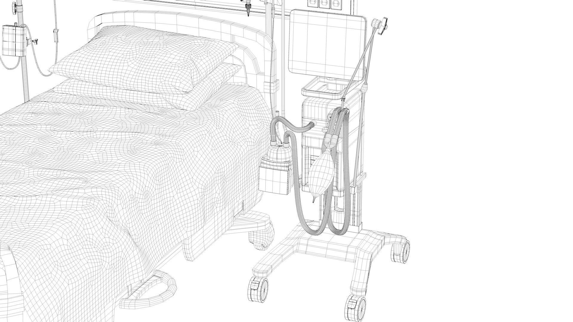 ICU Equipment Low-poly 3D model_20