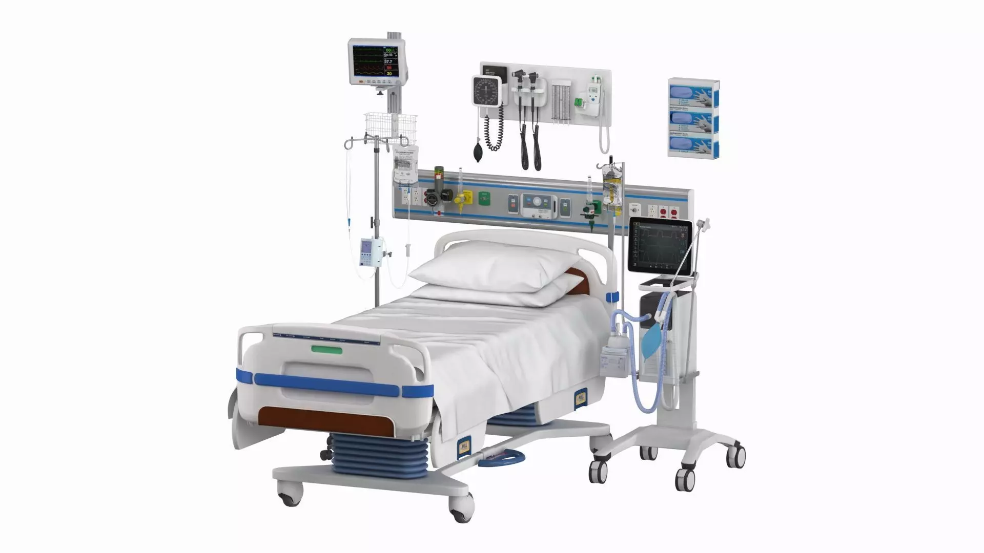 ICU Equipment Low-poly 3D model_0