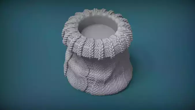 candle holder knitted bag 3D print model