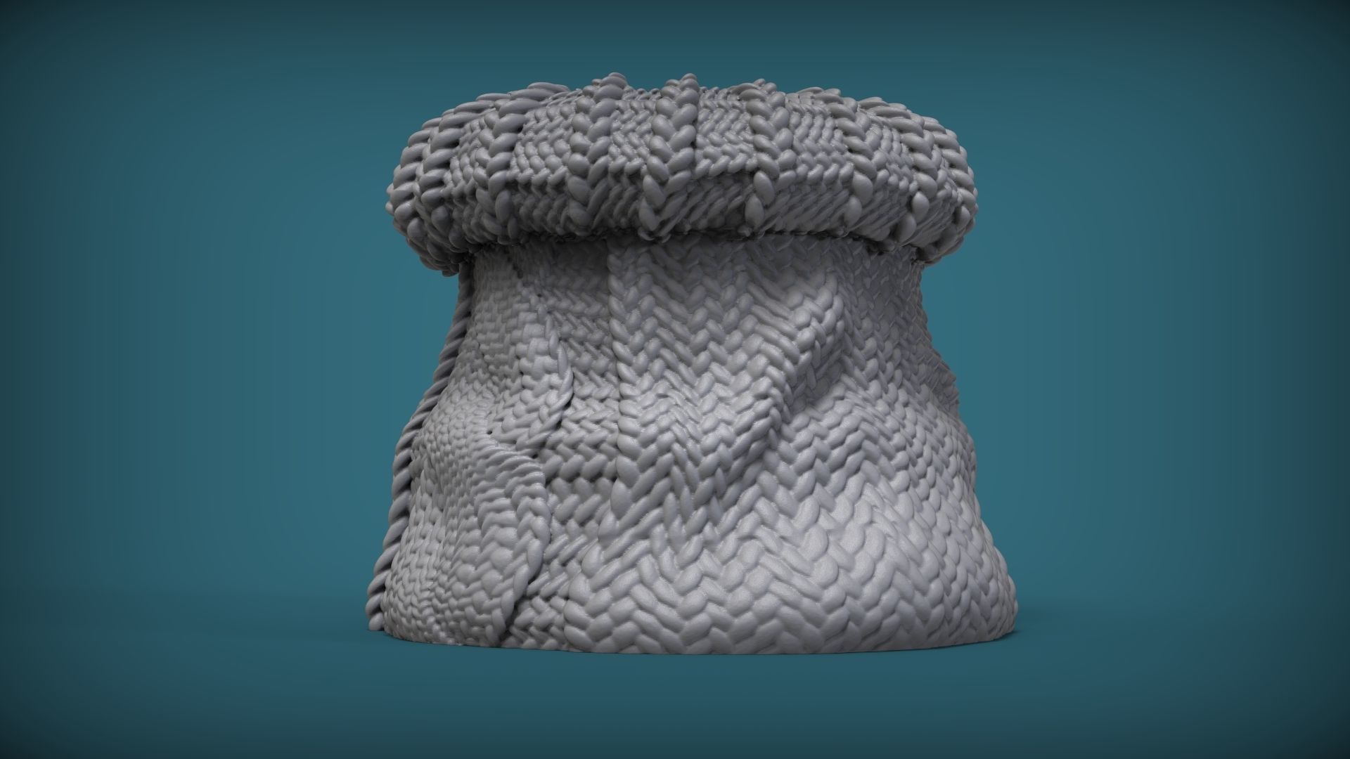 candle holder knitted bag 3D print model_3