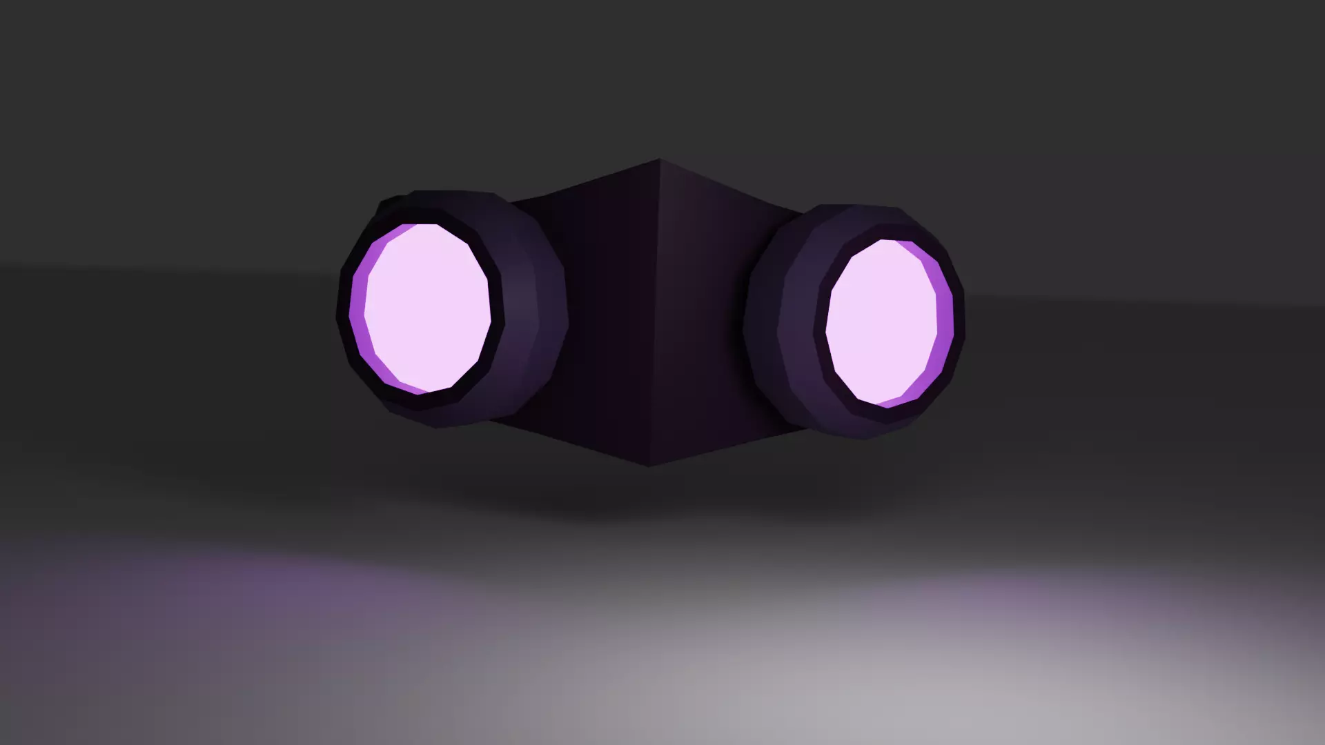 Low-poly Sci-fi Gas Mask  3D model_0